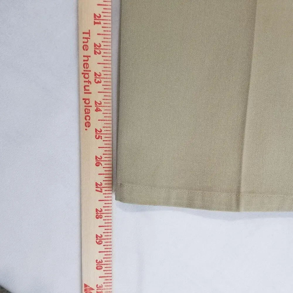 Polo Ralph Lauren Khaki Pants Mens 36x28 Beige Cotton Flat Front USA Chino